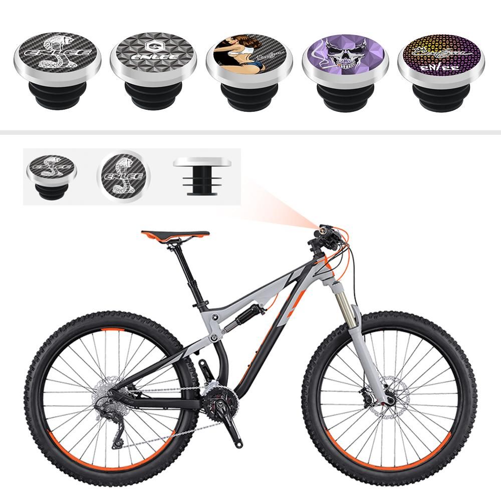 Bike Handlebar End Plugs Aluminum Alloy Handlebar Caps Bicycle Grip Bar End Caps for Mountain Road Bikes