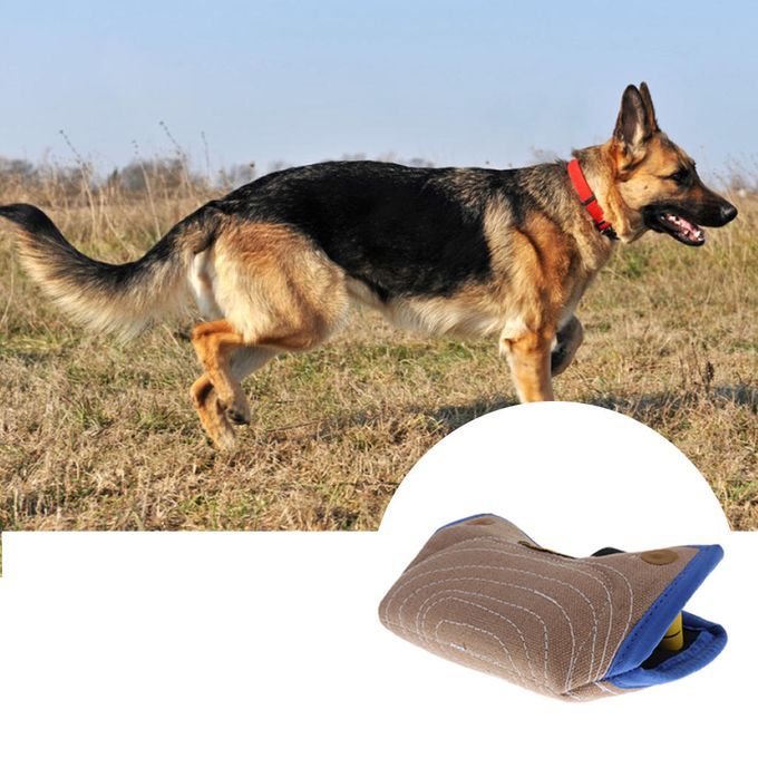 Durable Bite Dog Pillow Training Jute Tug Pet Toy Sleeve Arm Chewing