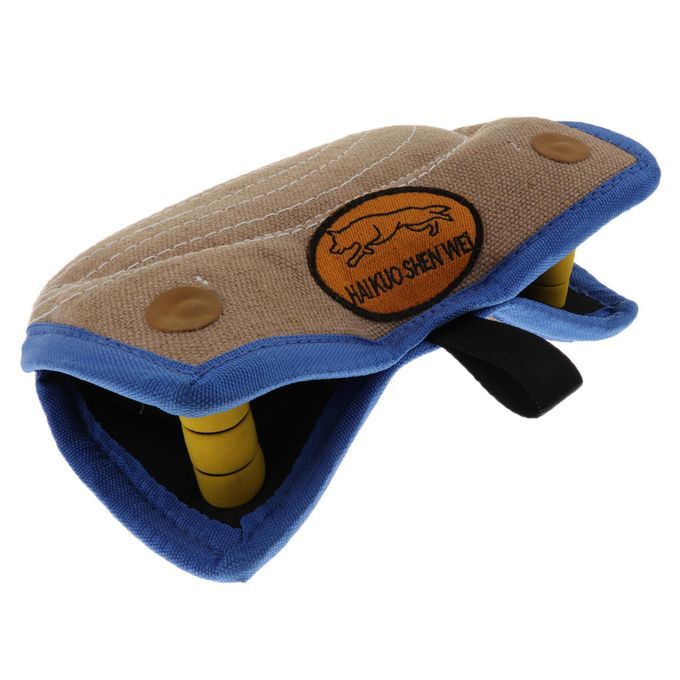 Durable Bite Dog Pillow Training Jute Tug Pet Toy Sleeve Arm Chewing