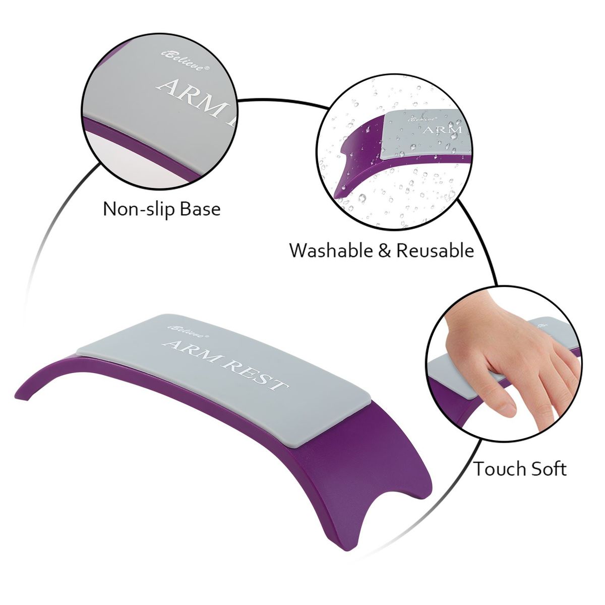 Arc Hand Pillow Stable Cushion Holder For Nail Arm Rest