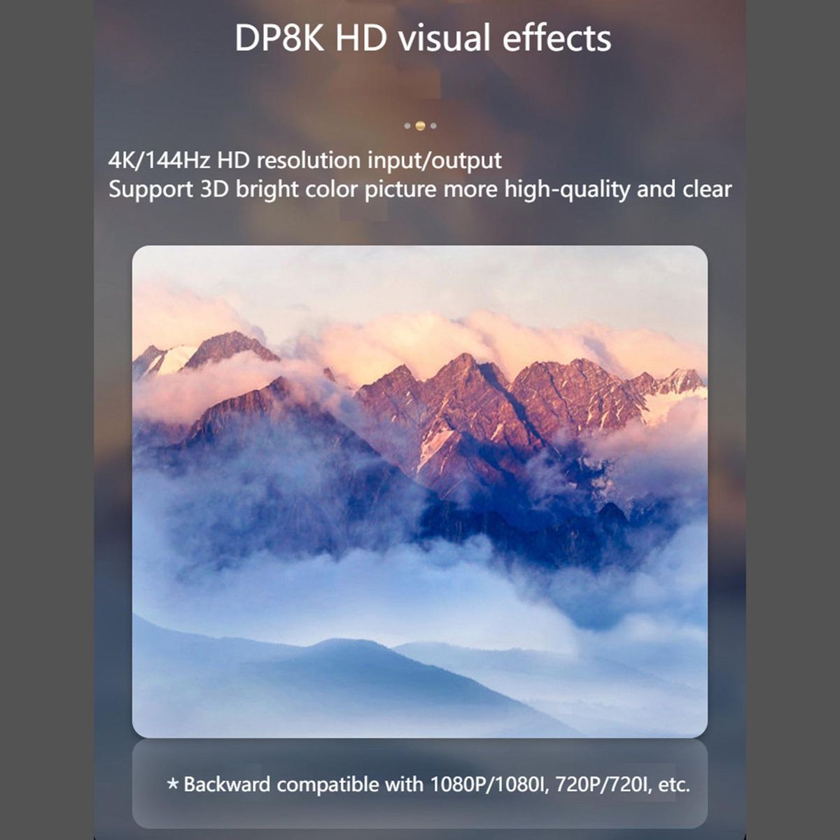 Active Standard DP1.4 to HDMI-Compatible 2.1 Adapter, Dp to