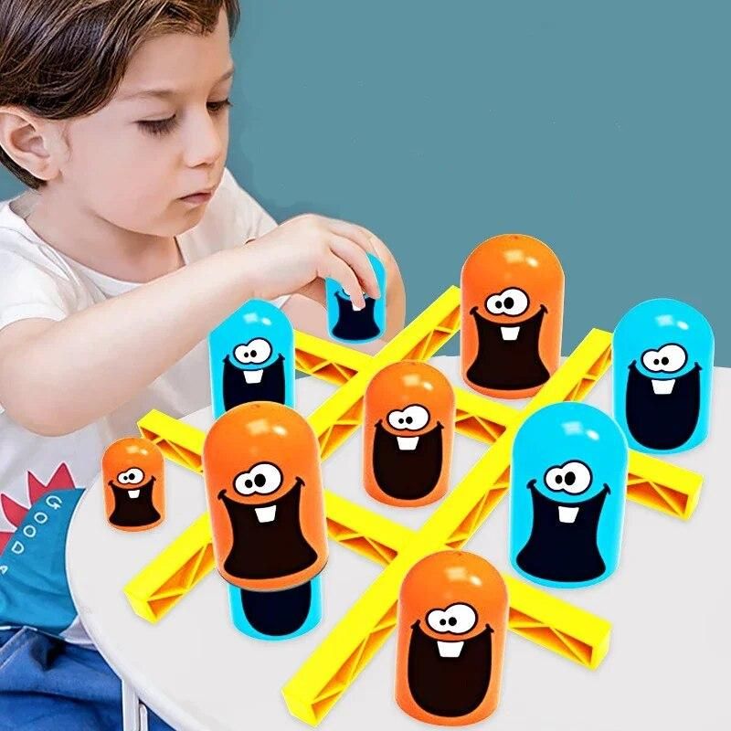 Tic Tac Toe Big Eat Small Gobble Board Game Parent-Child Interactive Educational Toys For Kids Christmas Gifts Tic Tac Toe Game