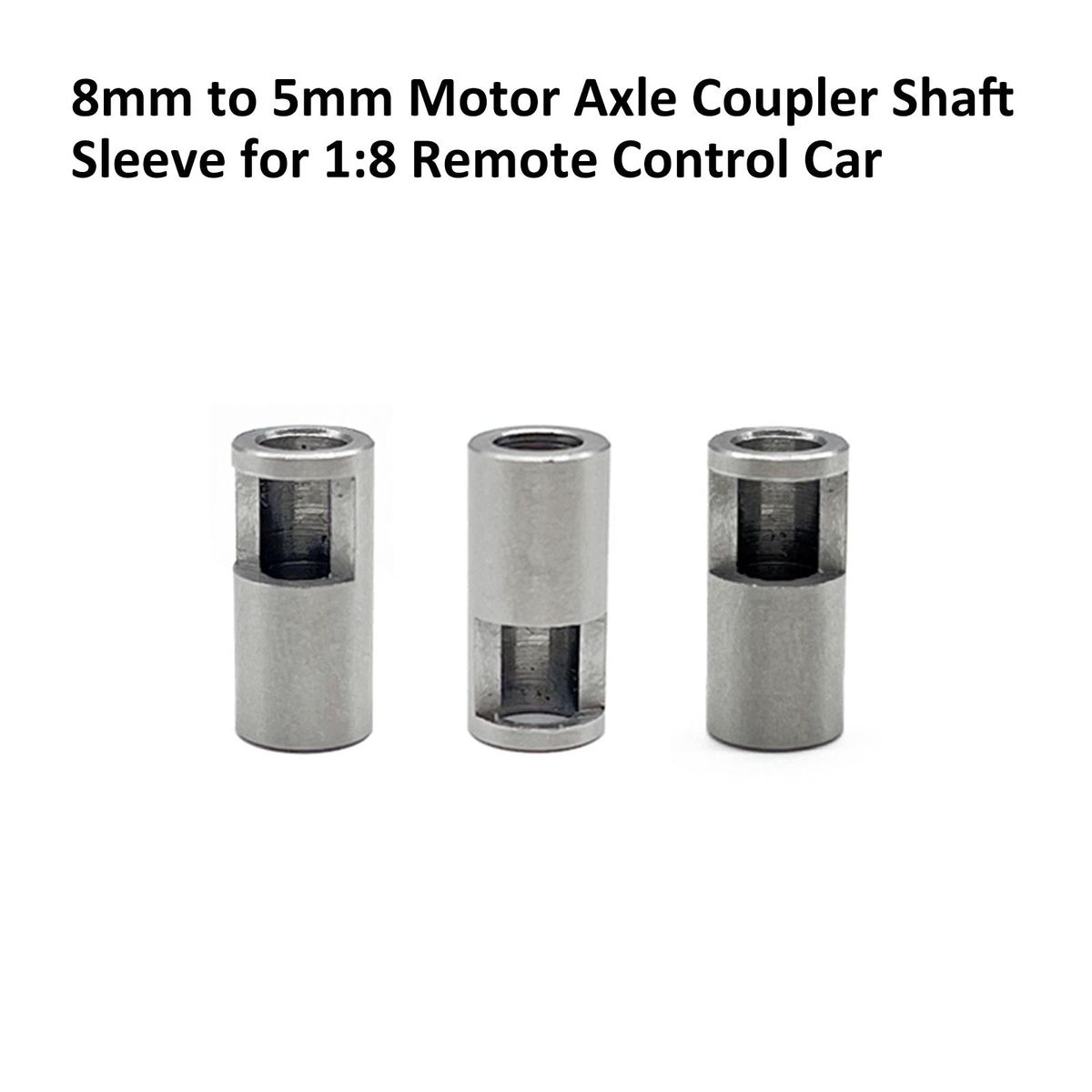 3pcs 8mm to 5mm Motor Axle Coupler Shaft Sleeve for 1:8 Remote Control Car Replaces Motor Axle Change Over Shaft Adapter