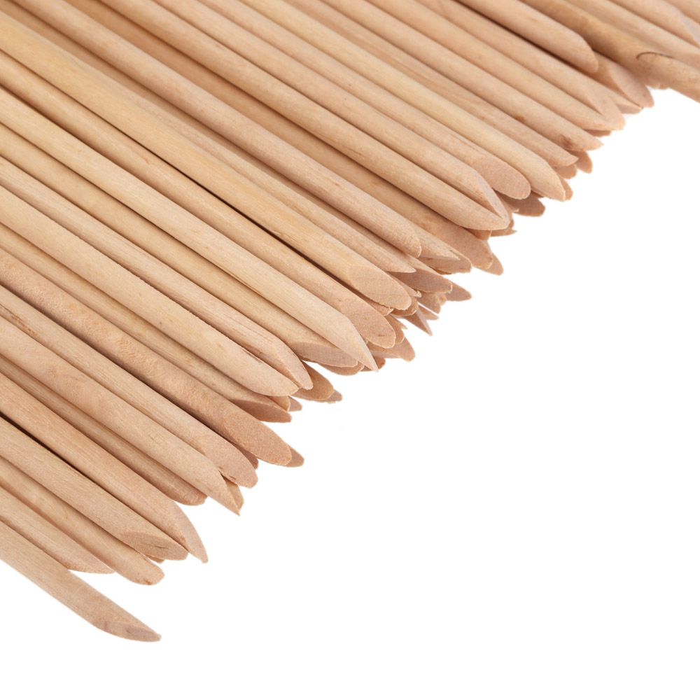 100pcs Nail Art Design Orange Wood Stick Cuticle Pusher