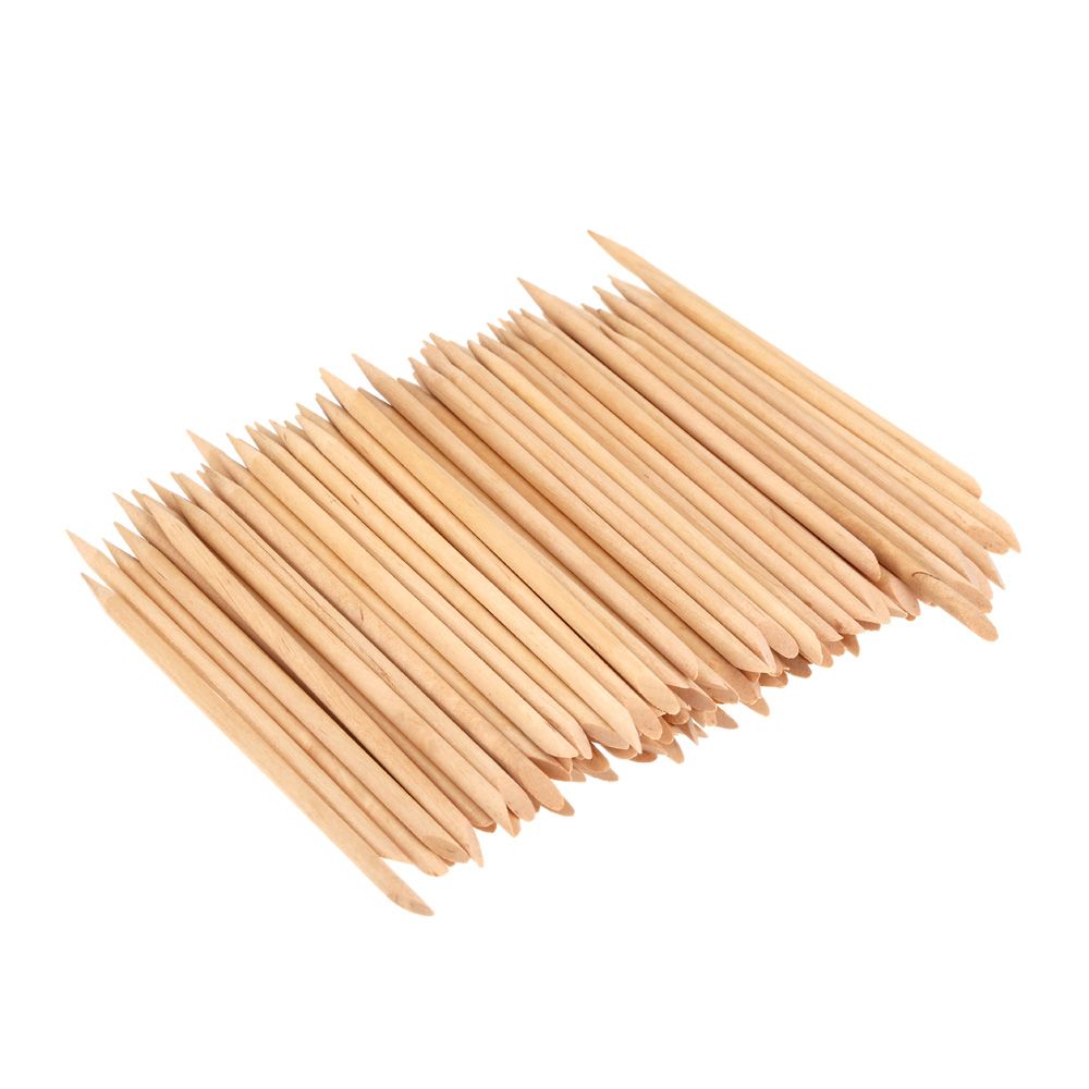 100pcs Nail Art Design Orange Wood Stick Cuticle Pusher
