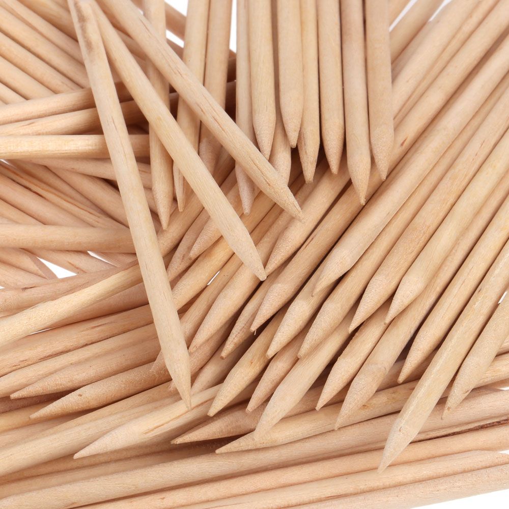 100pcs Nail Art Design Orange Wood Stick Cuticle Pusher