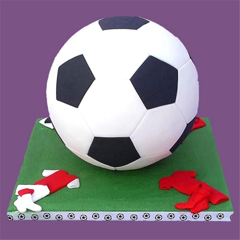 4Pcs Football Soccer Fondant Cutter Cookies Mold Cake