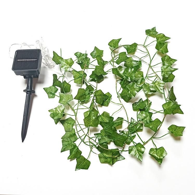 Waterproof Solar Rattan String Lights Maple Leaf String Lights for Outdoor