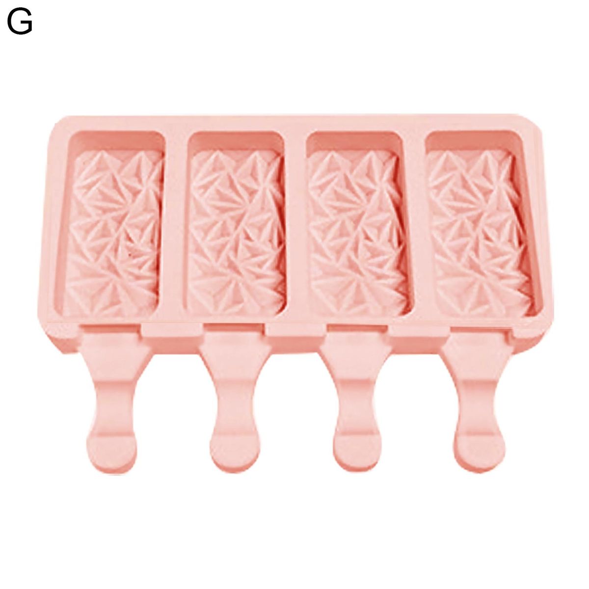 Flexible Ice Cube Mold Heat Resistant Anti-deform 4-Pink