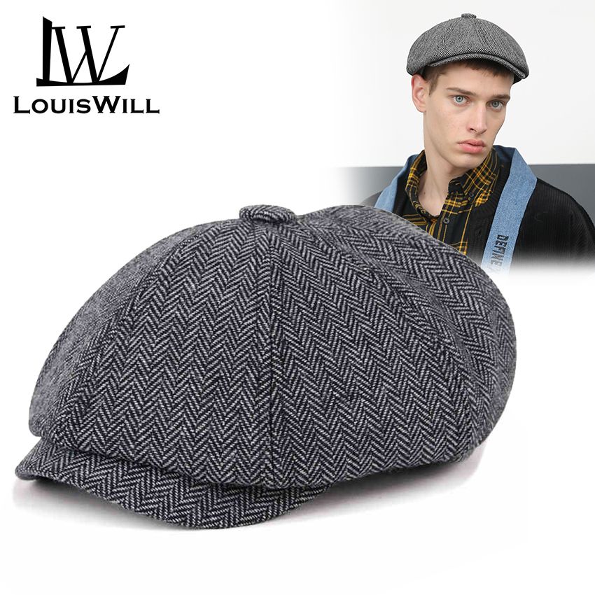 LouisWill Men Berets Caps Fashion Casual Hats Flat Caps