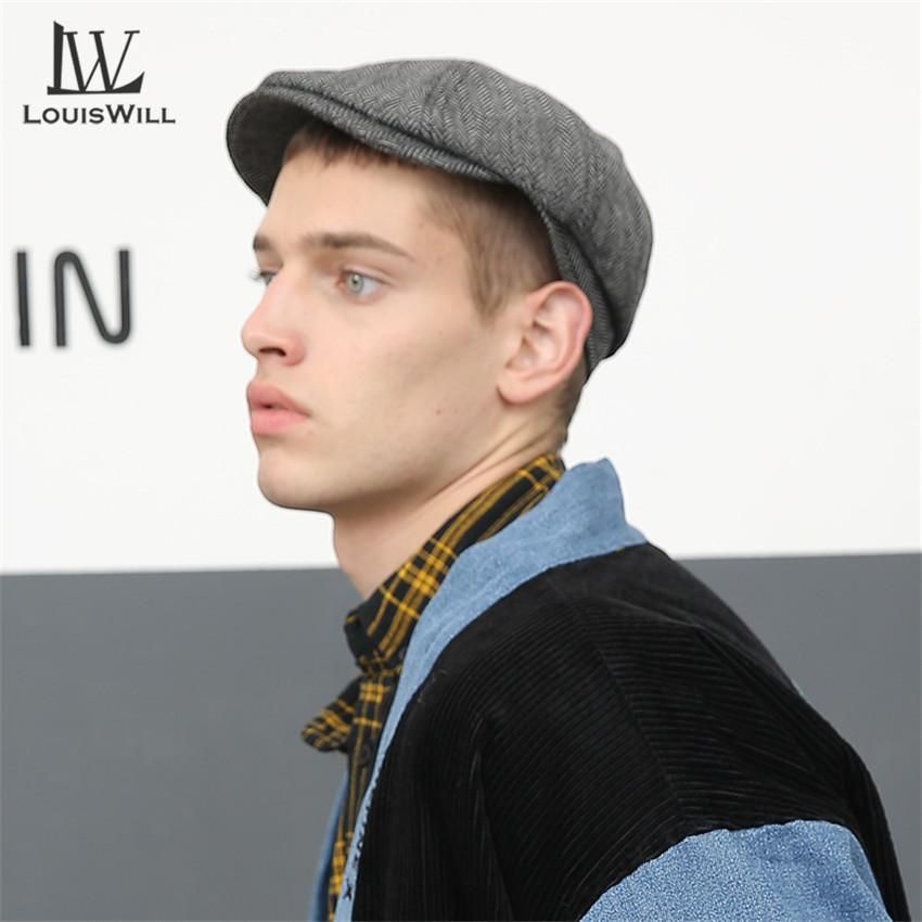 LouisWill Men Berets Caps Fashion Casual Hats Flat Caps
