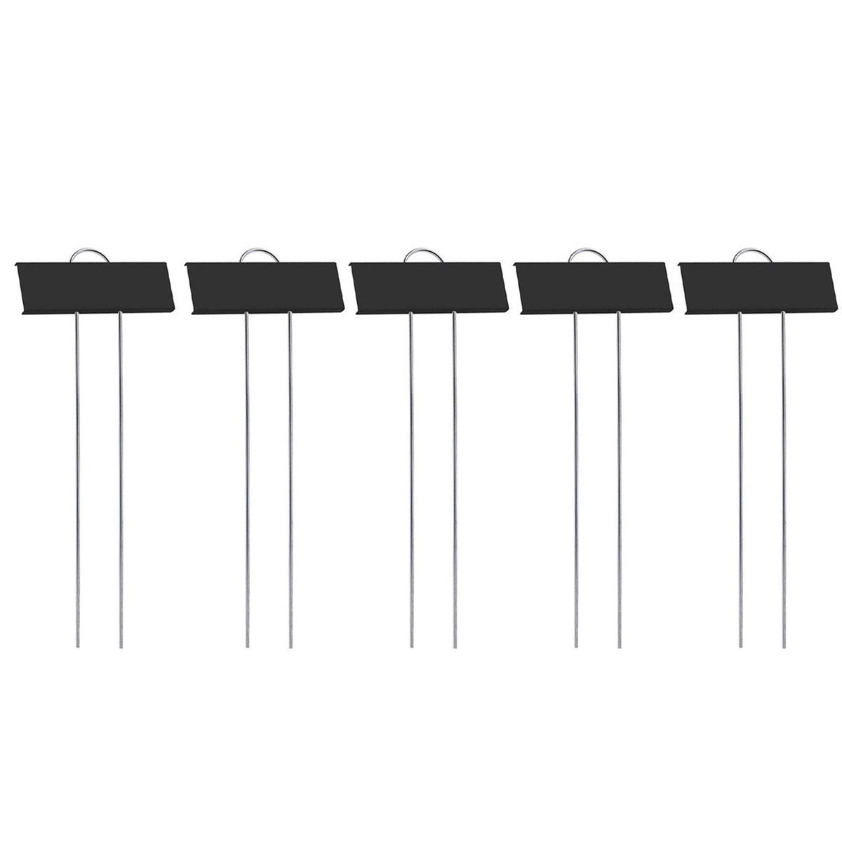 5PcsSet Plant Stake Garden Fruit Flower Plants Marker Black
