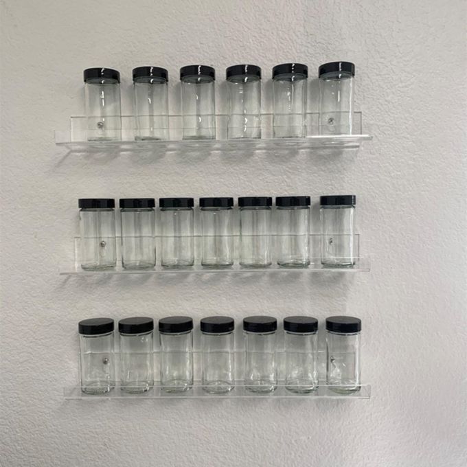 Home Kitchen Wall Mount Ingredient Bottle Storage Holder Organizer
