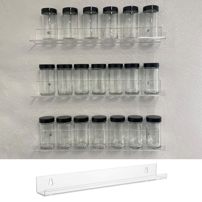 Home Kitchen Wall Mount Ingredient Bottle Storage Holder Organizer