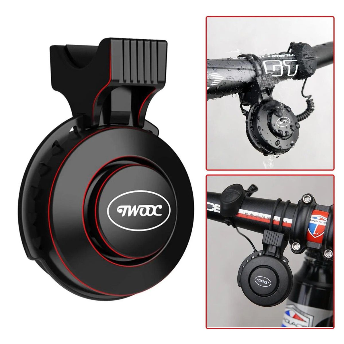 Electric Bike Horn USB Charging Electronic Bicycle Bell Riding Equipment Accessories Universal for Various Types of Bikes