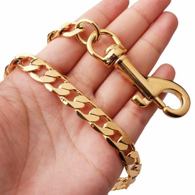 Pet Dog Puppy Chain Leash Dog Pull Rope Golden For Medium-sized Dogs