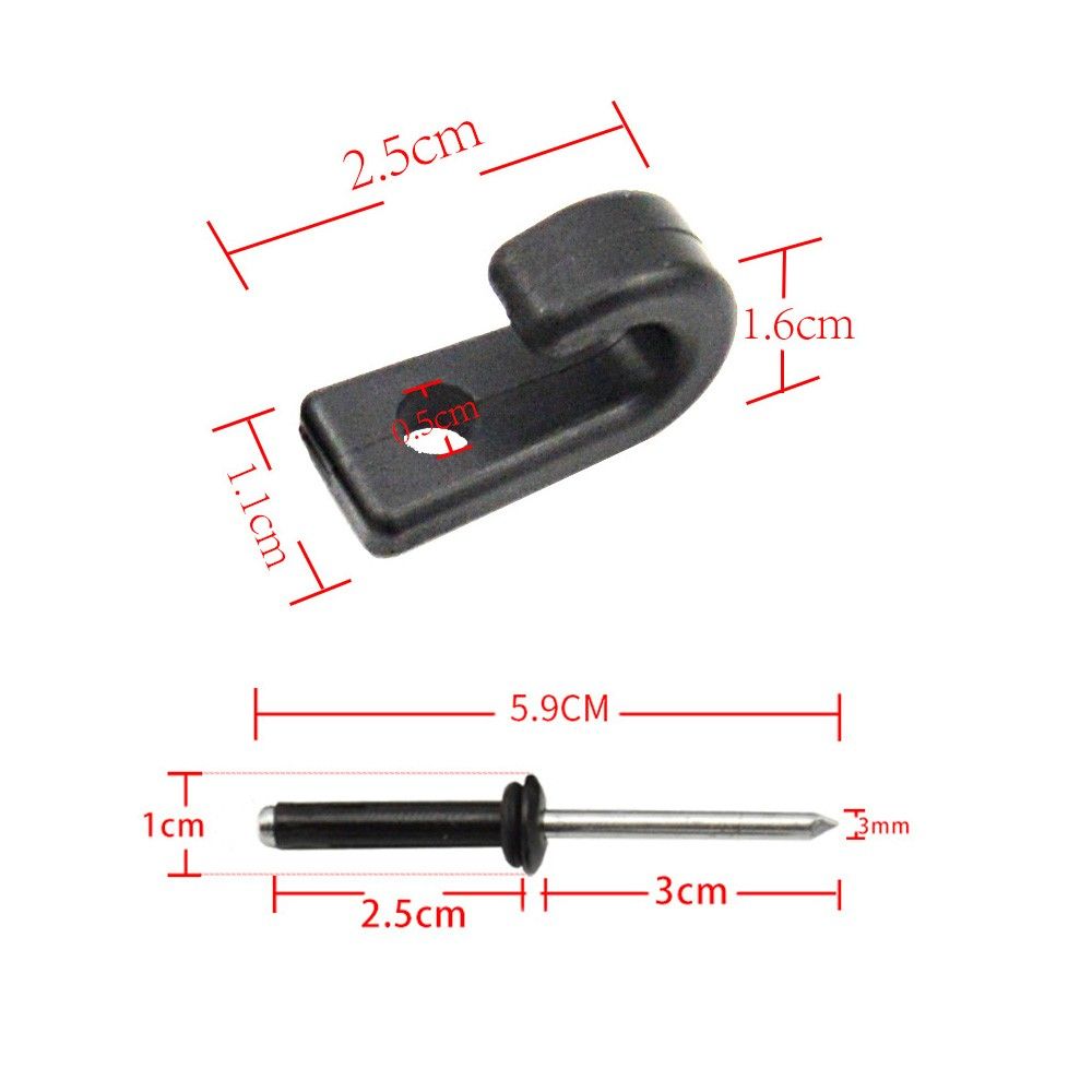 Aluminum Tri-Grip Rivets Nylon Bungee Lashing Shock Cord