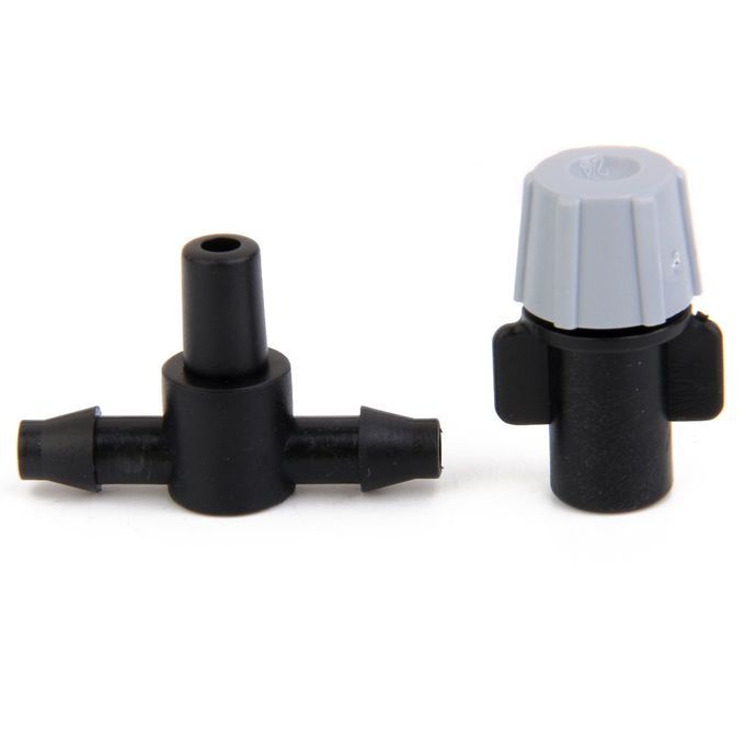 20pcs Sprinkler Heads Nozzle  Tee Joints For Misting Watering