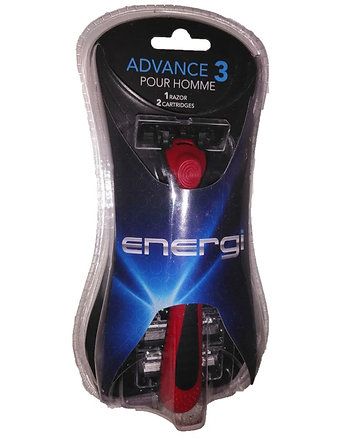 Advance 3 Pour Homme Triple Blade Razor, Black-Energi