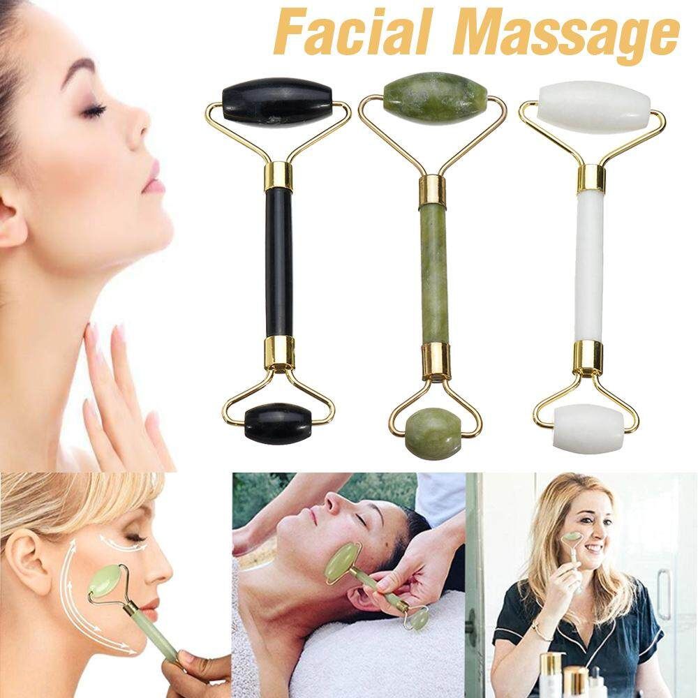 Natural Gua Sha Face Massager Jade Roller Facial Skin Thin Scraping Tool Green