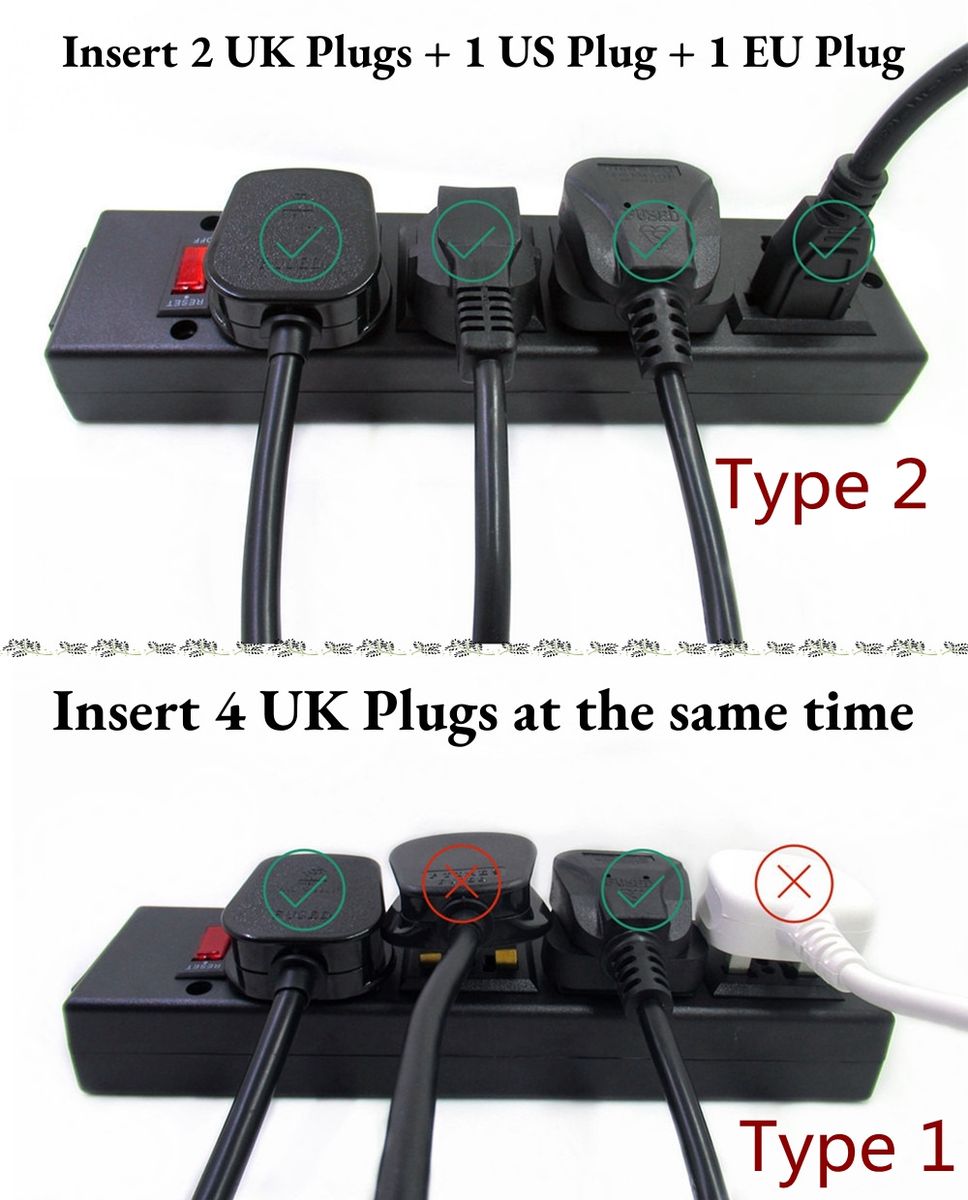 NEW PDU Power Strip With Overload Protector, 4 Ways Universal Outlet Sockets With Power LED Indicator Surge Protector