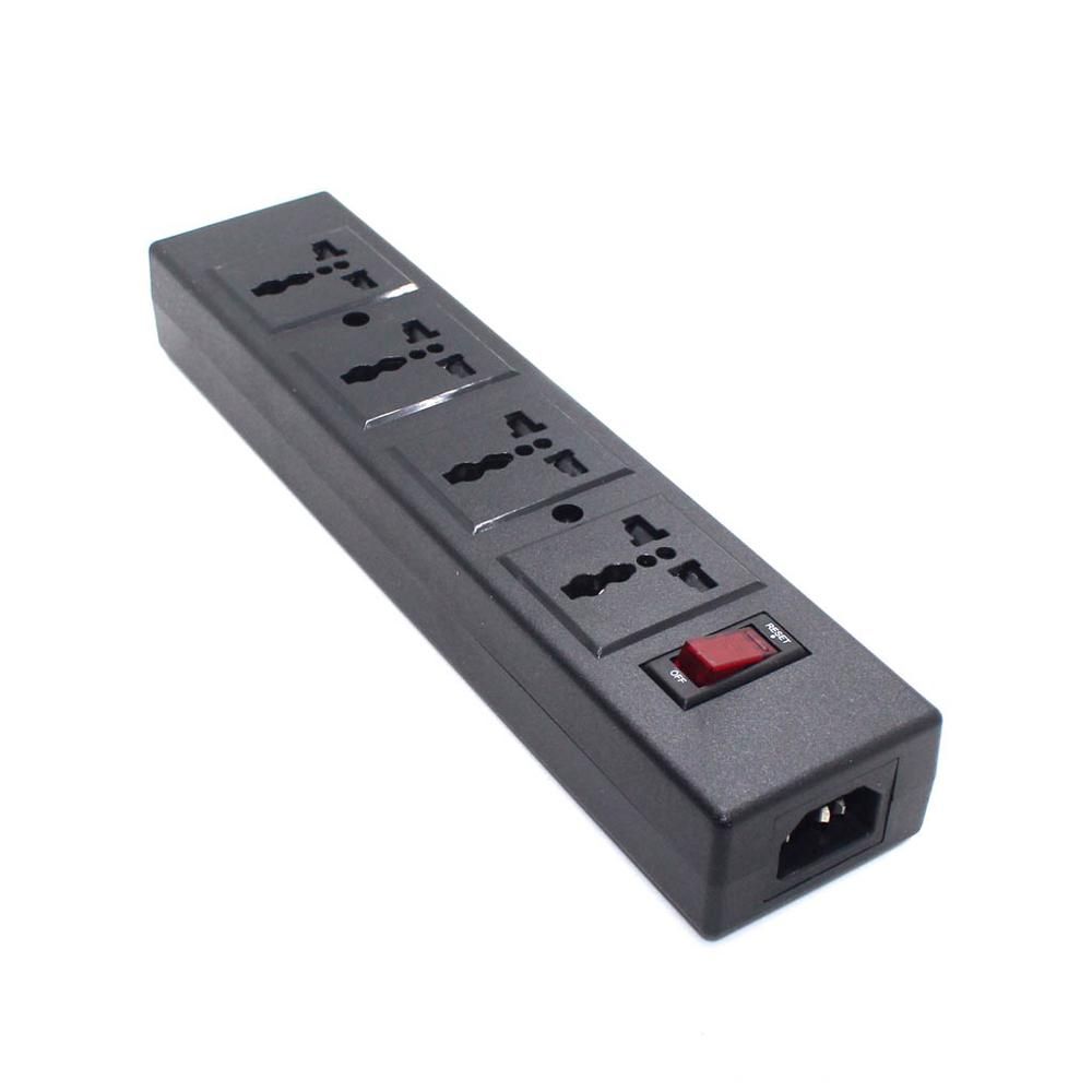 NEW PDU Power Strip With Overload Protector, 4 Ways Universal Outlet Sockets With Power LED Indicator Surge Protector