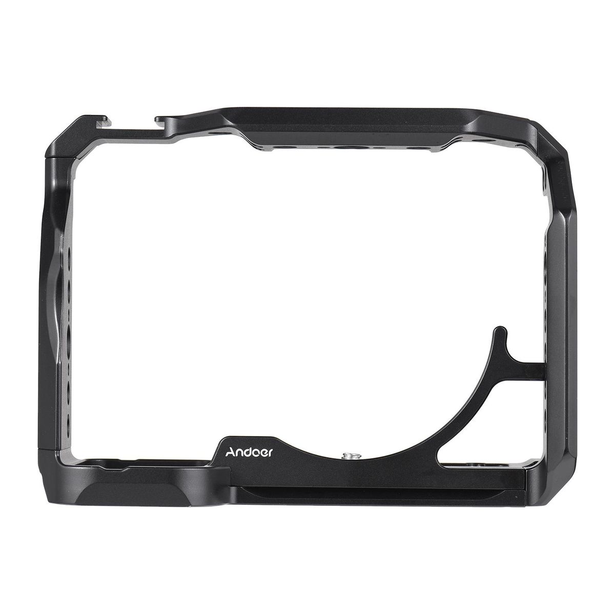 Andoer Camera Cage Aluminum Alloy Video Cage with Cold Shoe Mounts Numerous 1/4 Inch Screw Holes Replacement for Sony A7IV/ A7M4/ A1/ A7R4/ A7S3