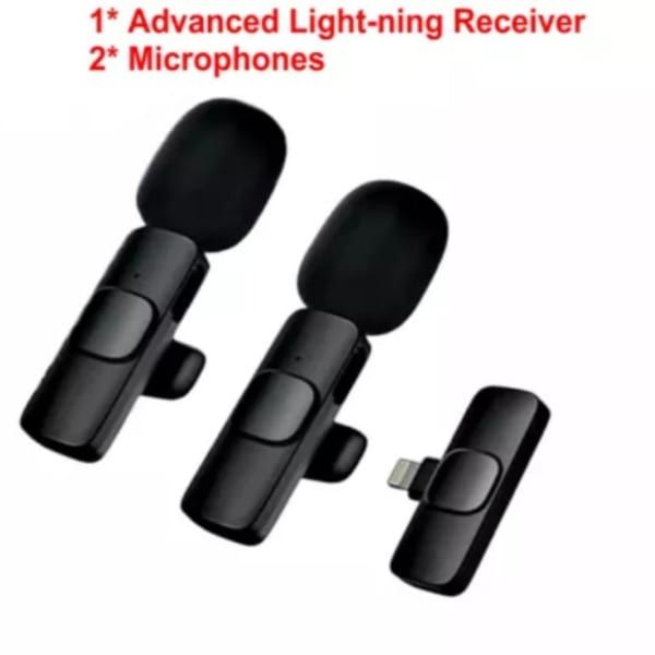 Double Wireless Lavalier Microphone For IPhone And Apple Devices