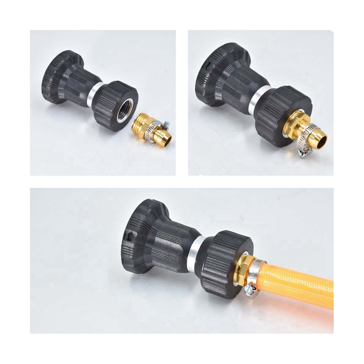 4 Sets 58 Inch Water Hose Mender End Fitting Splicer Mender Garden Hose Connector Hose Repair Kit