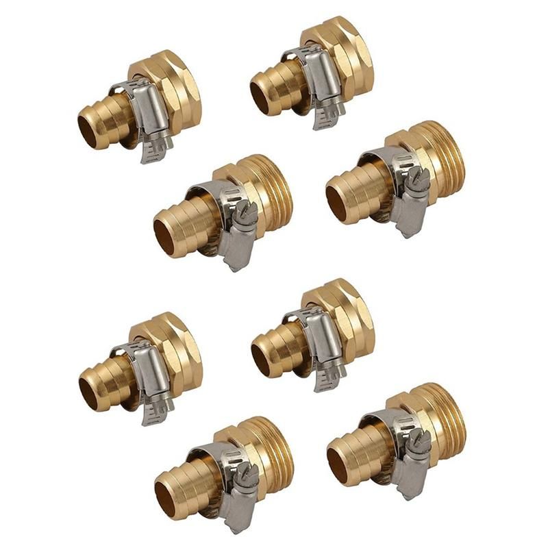 4 Sets 58 Inch Water Hose Mender End Fitting Splicer Mender Garden Hose Connector Hose Repair Kit
