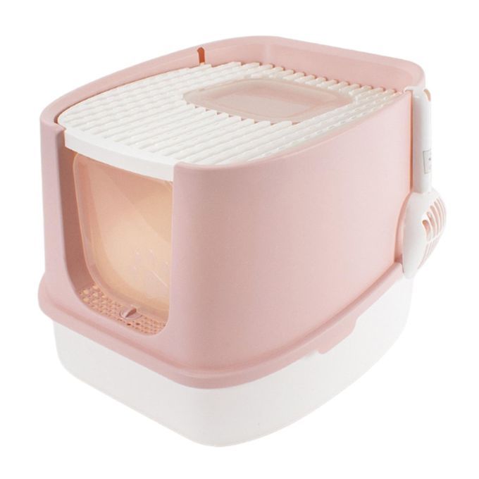 Cat Litter Box Bedpan Dual Mode Excrement For Pet Cleaning Pink M