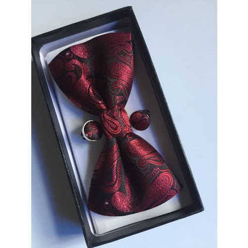 Classy Luxury Men's Bow Tie- Wine