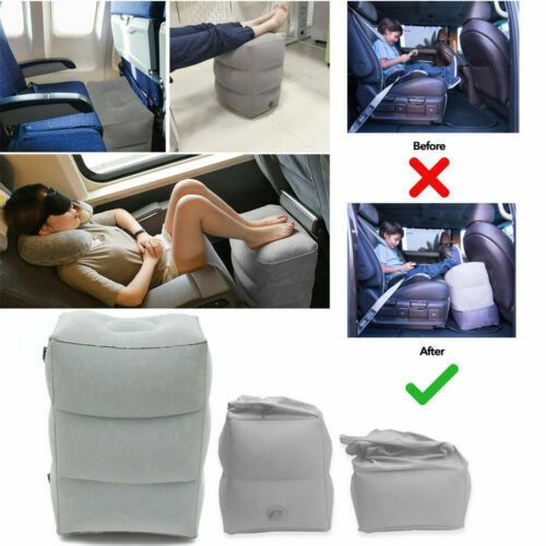 Inflatable Travel Footrest Leg Foot Rest Air Plane Pillow