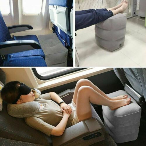 Inflatable Travel Footrest Leg Foot Rest Air Plane Pillow