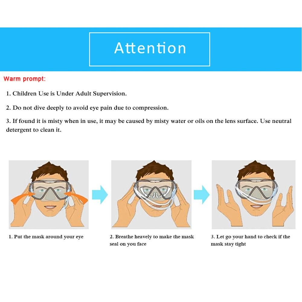 Men's Women's Anti-fog Diving Snorkeling Goggles Two-window Scuba Diving Swim Goggles Swimming Tempered Glass Lens Flexible Silicone Skirt PC Frame Adults