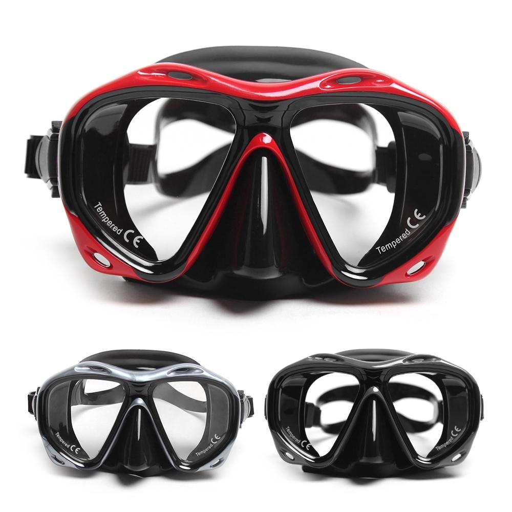 Men's Women's Anti-fog Diving Snorkeling Goggles Two-window Scuba Diving Swim Goggles Swimming Tempered Glass Lens Flexible Silicone Skirt PC Frame Adults