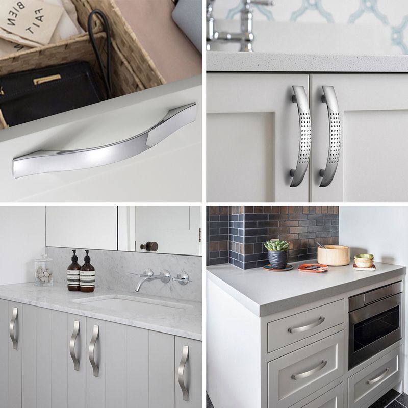 (2-160mm)KK&FING 1PC Chrome Aluminum Alloy Cabinet Knobs And Handles Drawer Pulls Kitchen Cupboard Door Knob Furniture Handle Hardware