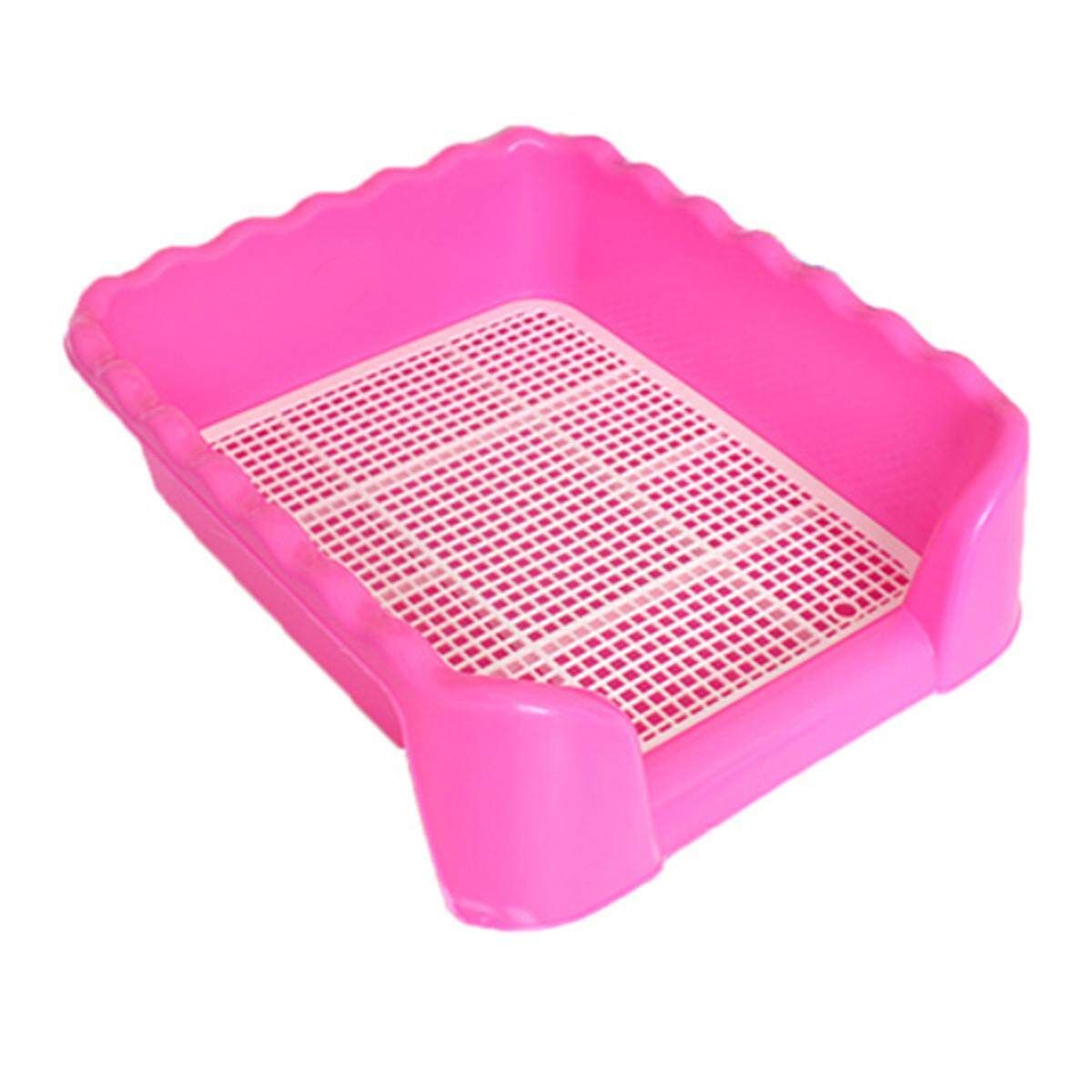 New Indoor Dog Puppy Plastic Training Potty Pet Dog Pee Toilet Fence Target Tray # L Pink L