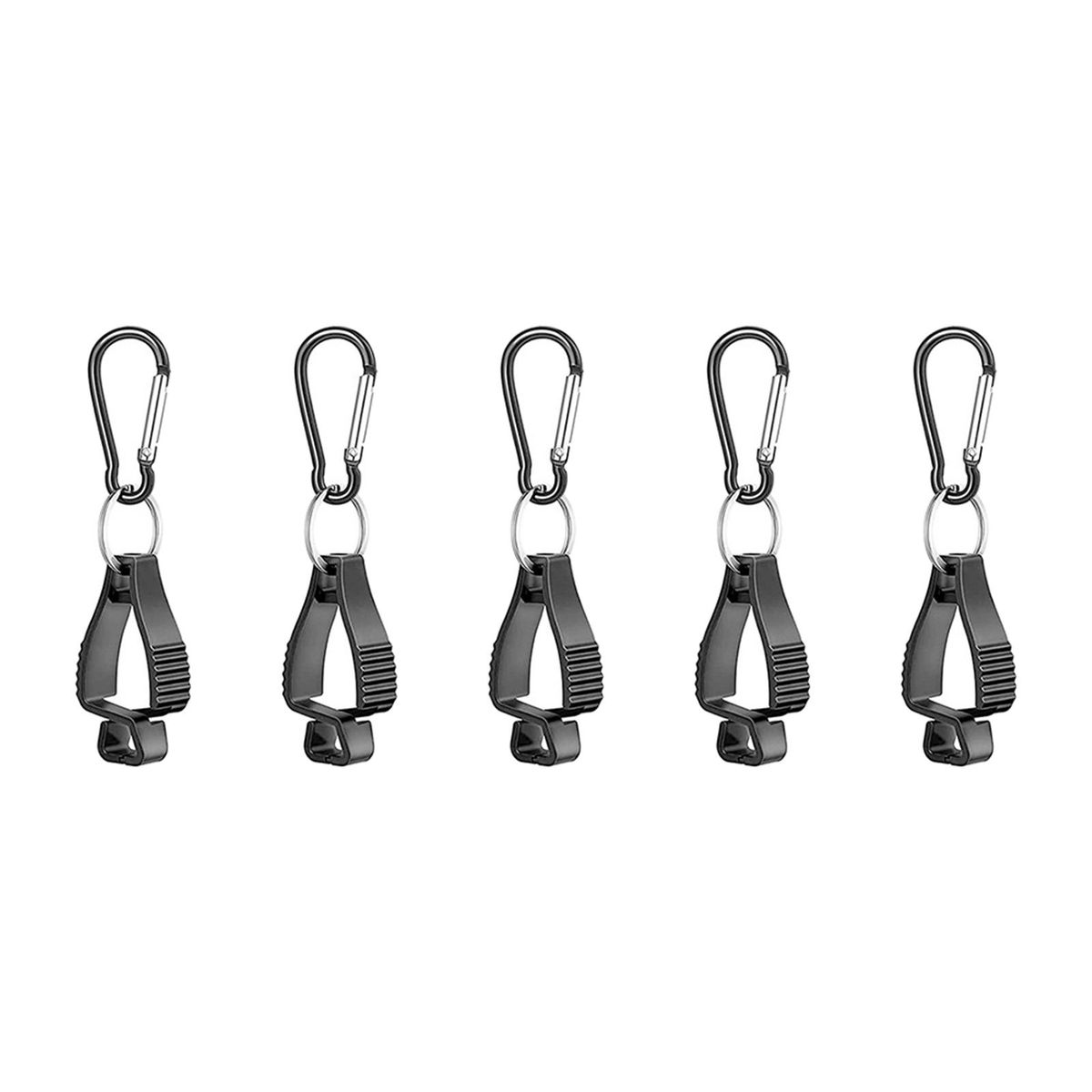 5 Pieces  Grabber Holder, Black  Interlock