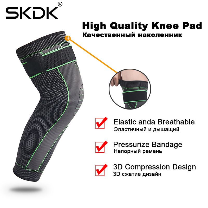 Knitted Strap Compression Sports Knee Pads Single