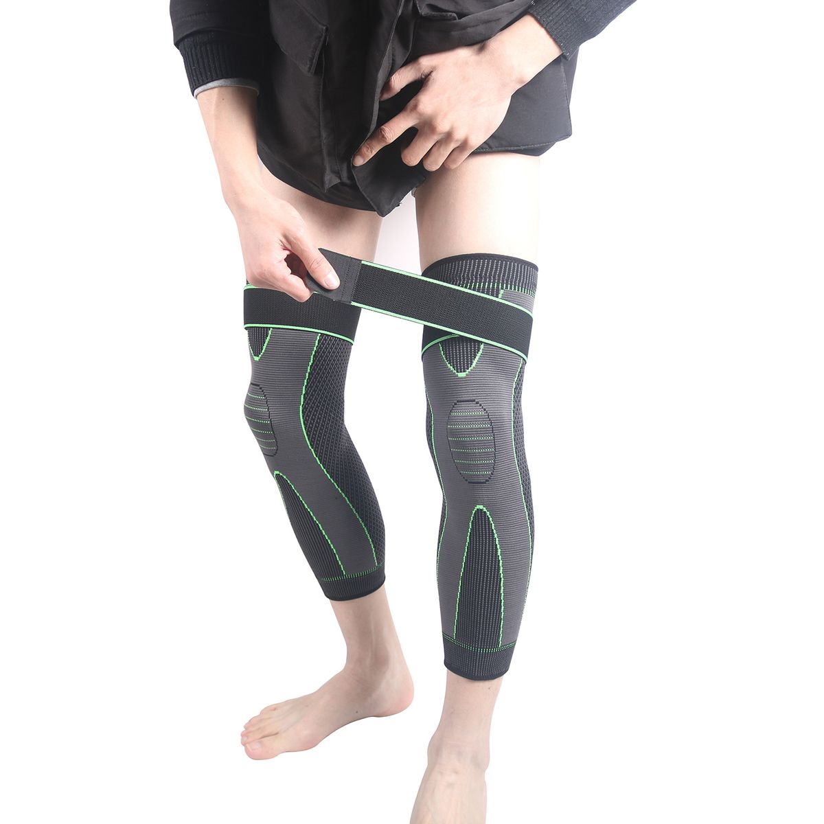 Knitted Strap Compression Sports Knee Pads Single