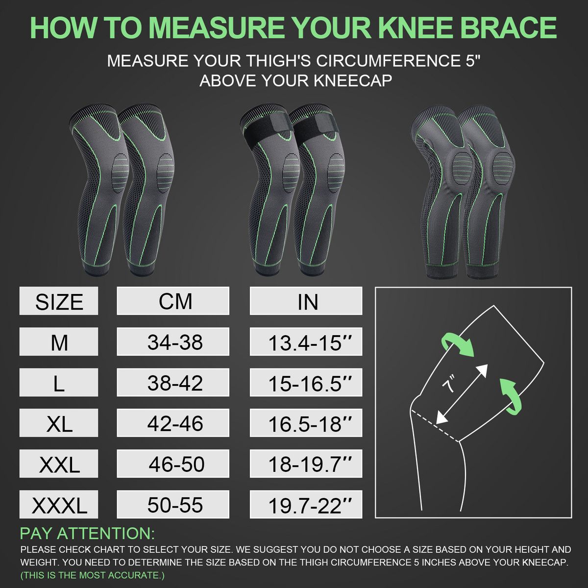 Knitted Strap Compression Sports Knee Pads Single