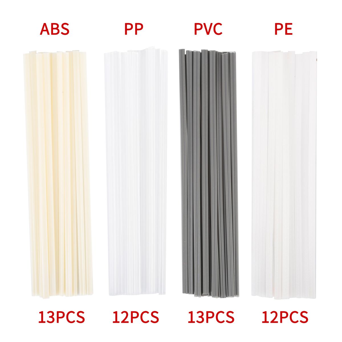 50PCS Plastic Welding Rods ABS/PP/PVC/PE Welder Rods For Car