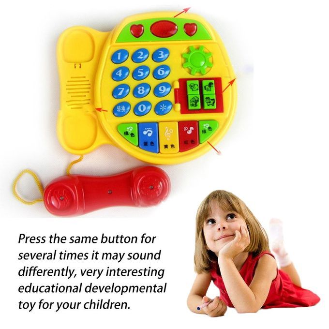 Artoon  Ons Phone Edu Ational Intelligen E Developmental Toy Gift-red&yellow