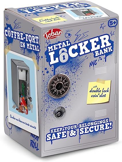 METAL LOCKER BANK SILVER