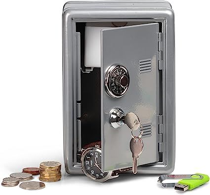 METAL LOCKER BANK SILVER