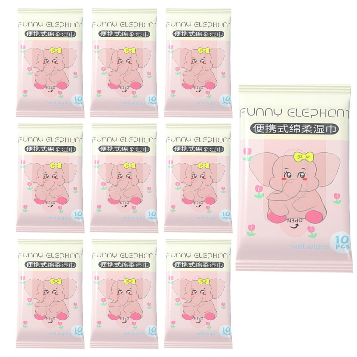 Small Pack of Wet Wipes Tiny Tots Soft Gentle Portable Hand Mouth B
