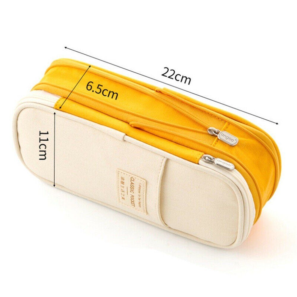 Large Capacity School Pencil Case Stationery Zipper Pocket