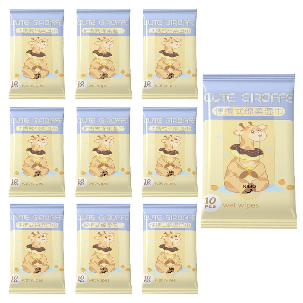 Small Pack of Wet Wipes Tiny Tots Soft Gentle Portable Hand Mouth D
