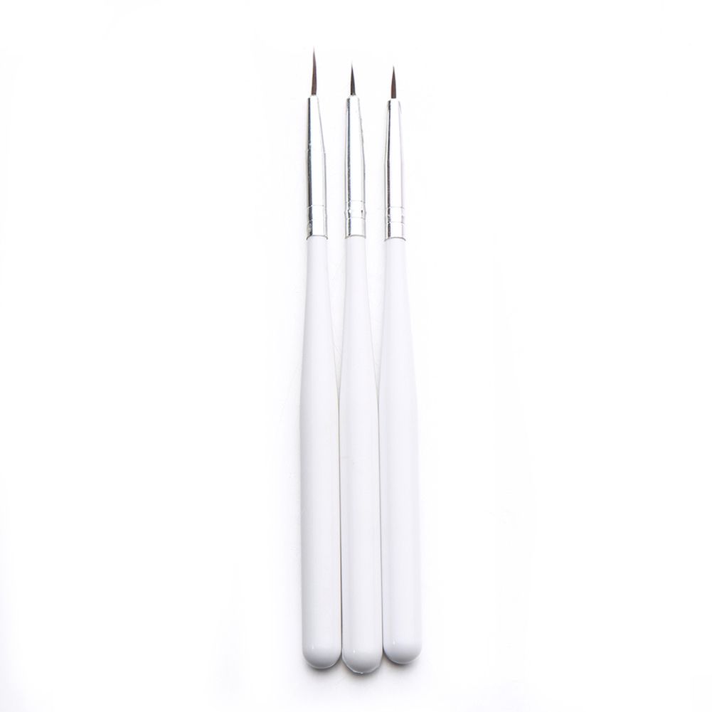 6Pcs Nail Art Design Brush Dotting Painting Drawing-White